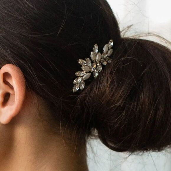 Brides and Hairpins Vasiliki Hand-Wired Crystal Branch Comb Gold NEW MSRP $115 - Picture 2 of 7